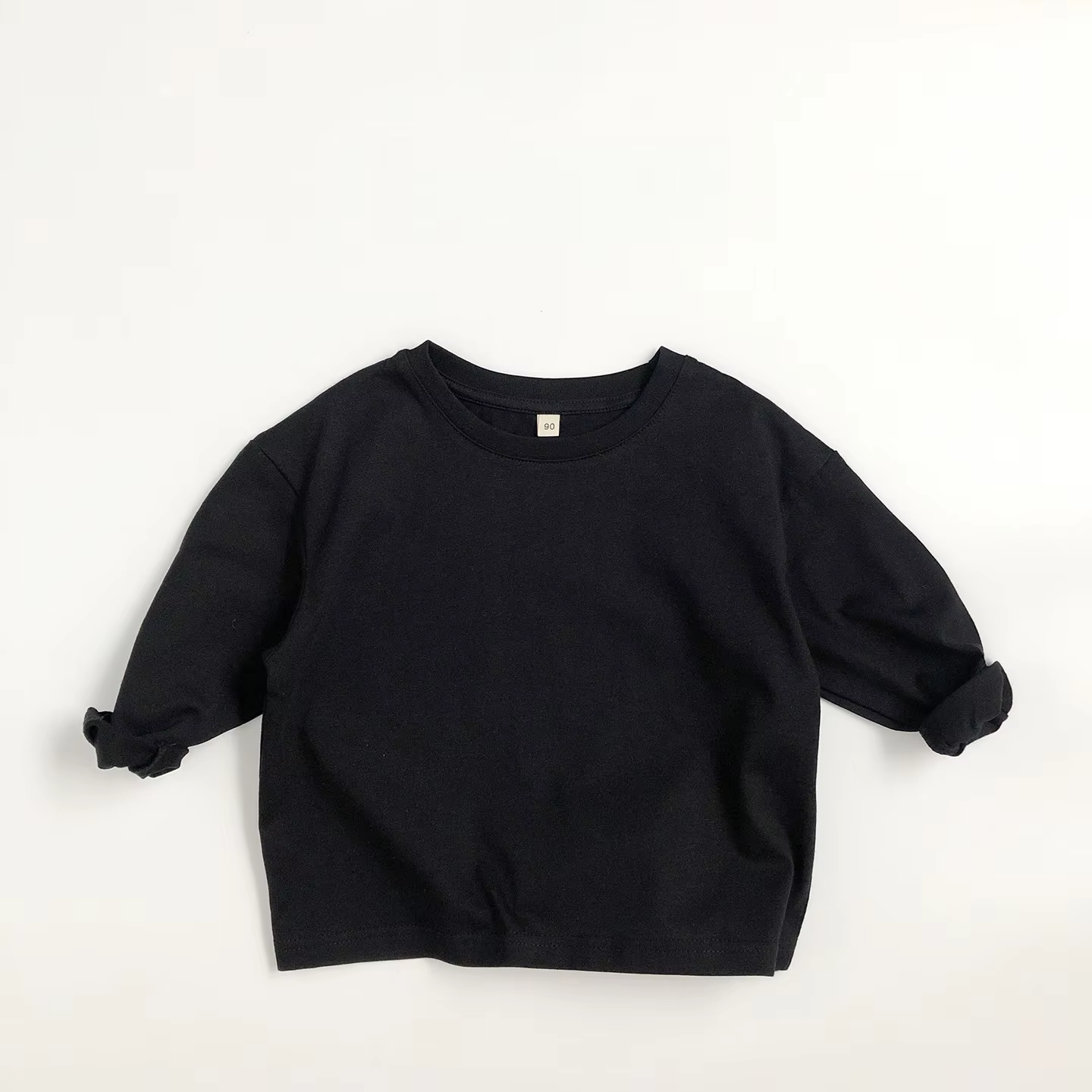 T-Shirt à manches longues en coton pour enfants de 2 à 7 ans, chemise basique ample, vêtements corée