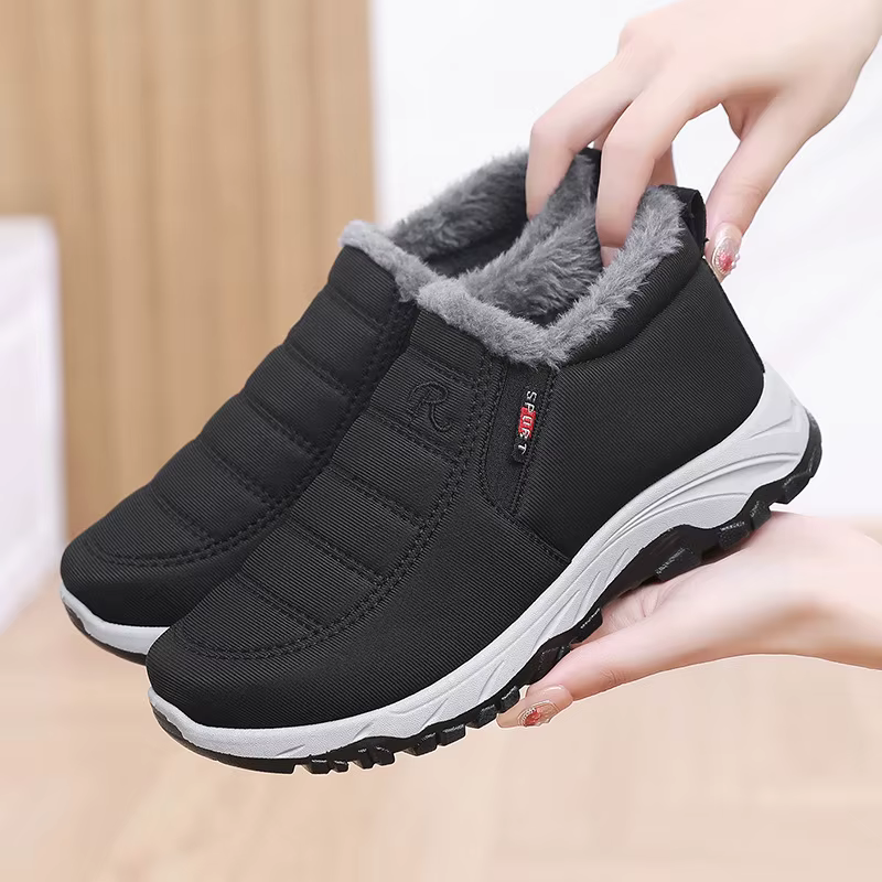 Bottes de neige unisexes imperméables, chaussures en coton, chaussures plates, style couple, hiver,