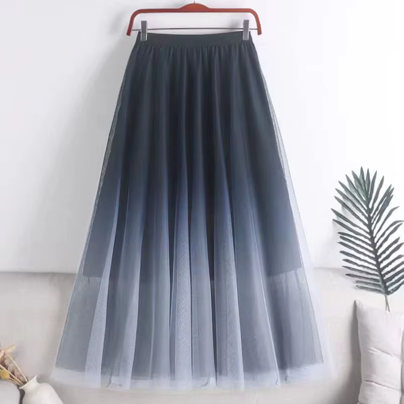 Jupe longue femmes mode coréenne Harajuku Kawaii Y2k Midi Maxi jupe en Tulle été automne Sttreetwear
