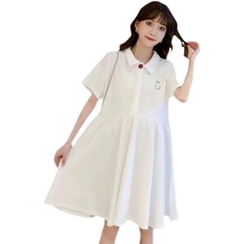 ALTERfur ses-Robe de grossesse à manches courtes pour femmes, jupe trapèze, vêtements spinaux encein