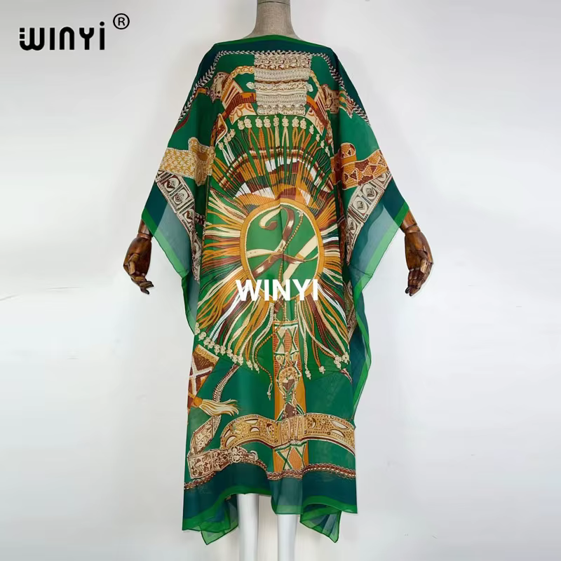 Robe longue imprimée chauve-souris pour femmes, robe élégante, robe de soirée, robe éducative, desig