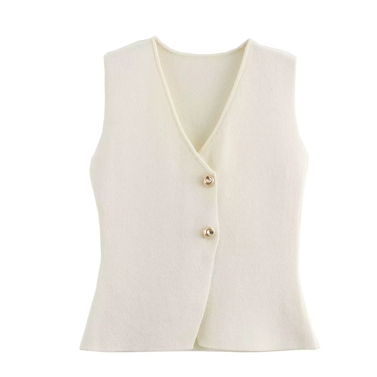 HH femmes élégant solide tricoté gilets jupes costumes col en V gilet Patchwork jupe Midi été décont