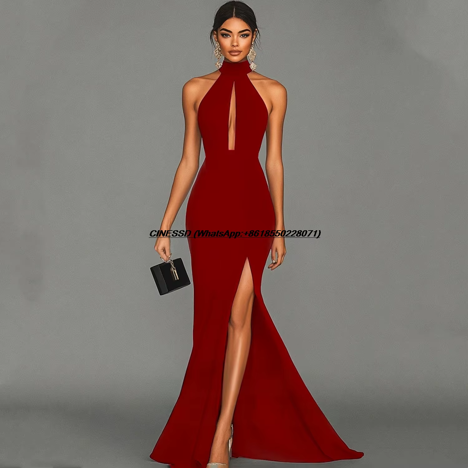 Robe de bal personnalisée pour femmes, pour assister à un mariage, longue robe de soirée élégante, r