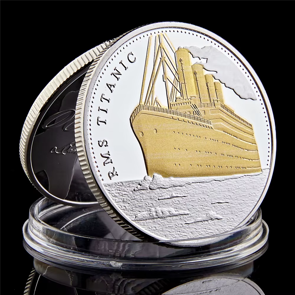 1912 La Voyage Titanic Ship et la carte de voyage pièce Rms barre commémorative/monnaie tragédie du