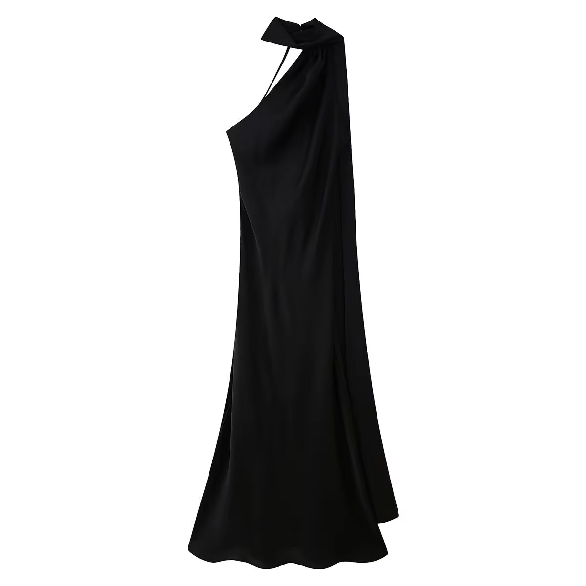 VEITCHE – robe longue en Satin de soie douce pour femmes, élégante, col licou, dos nu, sans manches,