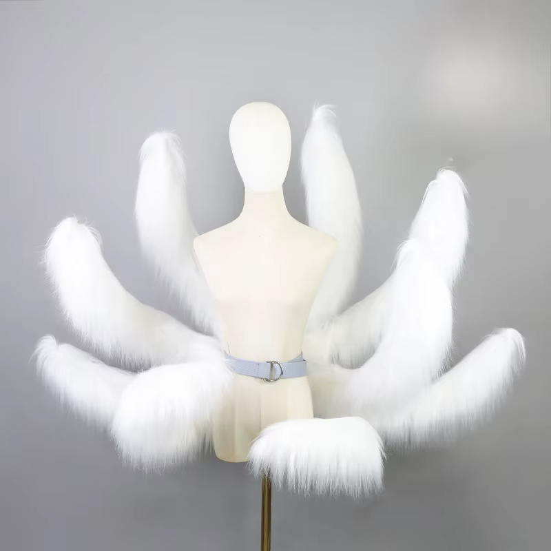 Anime japonais mignon en peluche renard à neuf queues Li queue jeu renard Halloween carnaval fête sc
