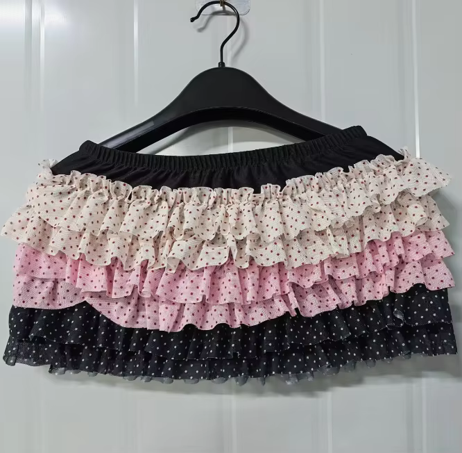 Mini-jupe pour femme, couleur contrastée, à pois, jupe 2025, Faldas Mujer De Moda, jupe d'été douce,