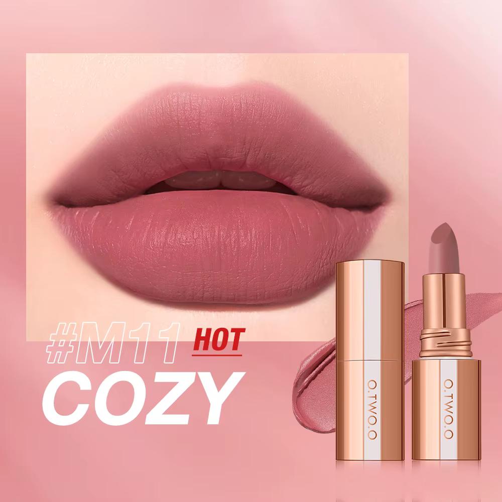 O.TWO.O Rouge à lèvres et teinte à lèvres mat velours 24H longue tenue, waterproof, anti-transfert,