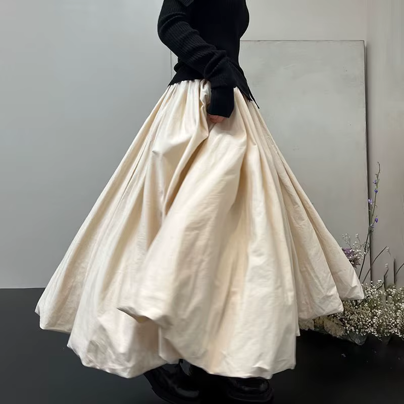 Jupe bouffante, nouvelle jupe parapluie printemps 2025 pour femme, jupe nuage polyvalente taille hau