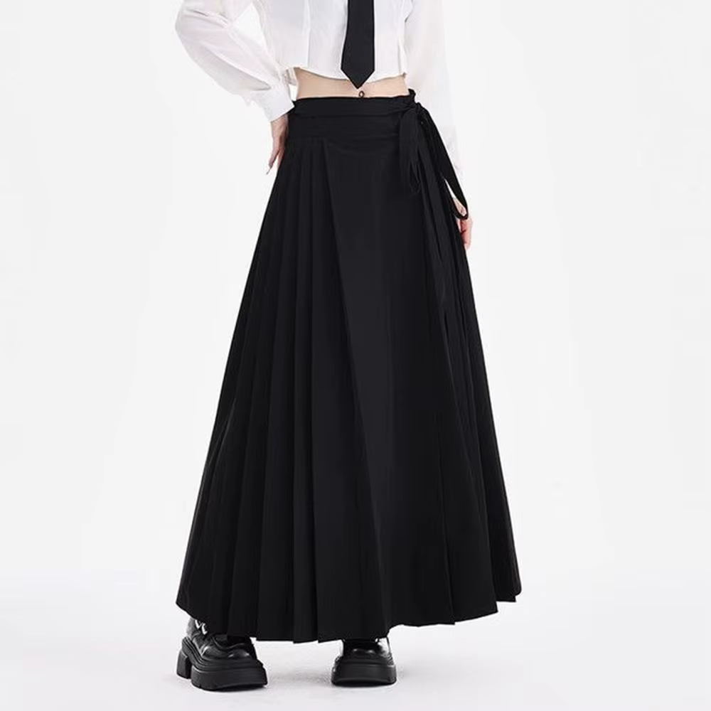 Pantalon-jupe unisexe homme couleur unie Printemps 2026, style rétro américain, tendance mode urbain