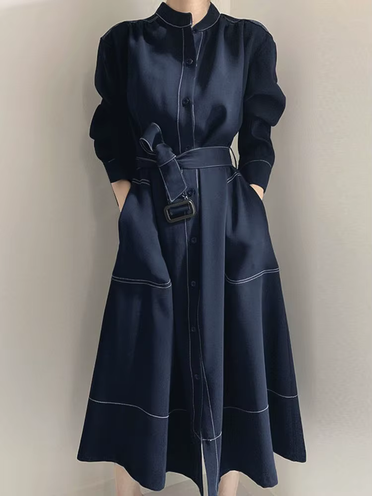 ZANZEA mode chemise longue robes femmes élégant Streetwear bureau dame Midi robes ceinturé décontrac