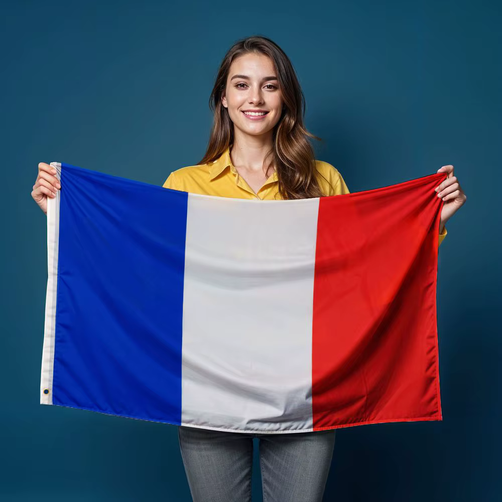 XIANGYING grande drapeau de France 90*150 cm suspendu bleu blanc rouge fra fr français Polyester ban
