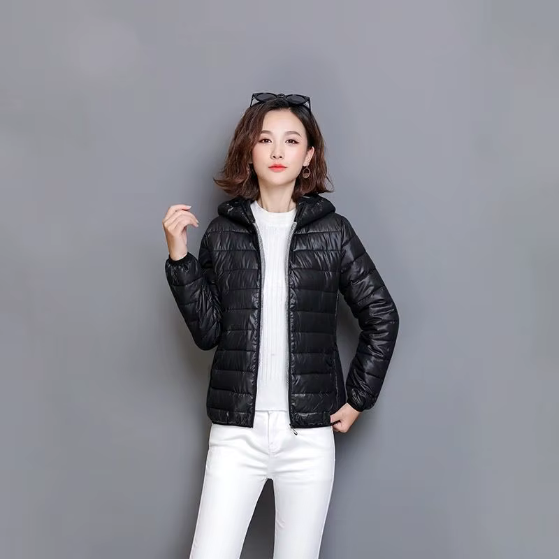 Doudoune naturelle légère pour femme manteau à capuche vestes bouffantes femme hiver 2025 tendance S