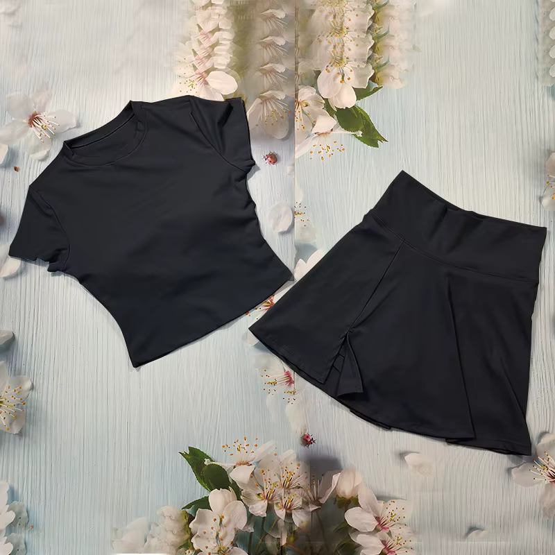 Ensemble jupe de Tennis en plein air pour femmes, vêtements de sport de Fitness, respirant, doux, vê