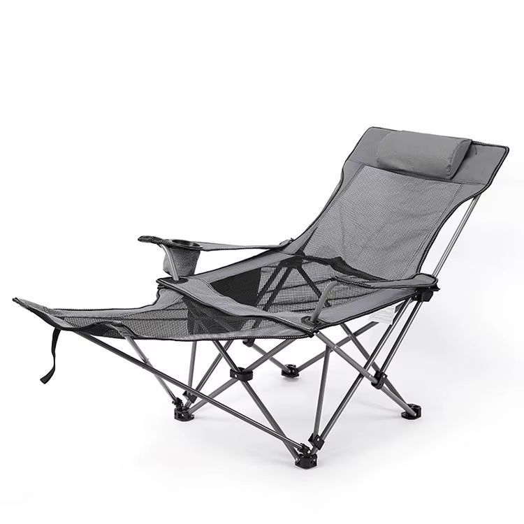 Chaise longue de Camping, chaise de Camping inclinable Portable, chaise de Camping pliante avec repo