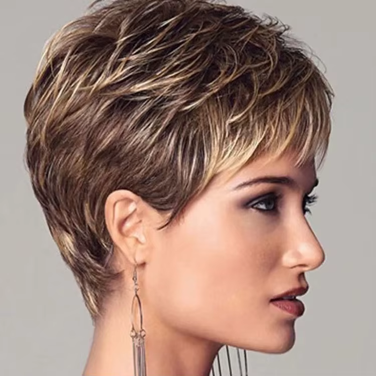Cheveux synthétiques courts bouclés pour femmes, coiffure entièrement naturelle, mode africaine euro