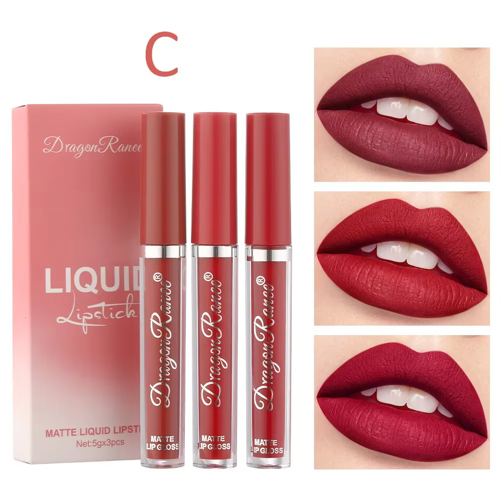 Ensemble de Rouges à Lèvres Liquides, Maquillage Longue Durée pour Femme, Cosmétiques de miles Corée