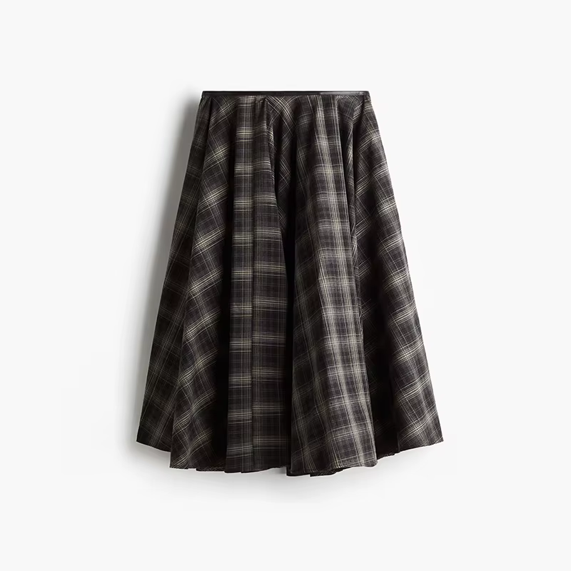 Jupes à carreaux pour femmes, Vintage, décontractée, nouvelle jupe, mode, bas trapèze, tenues décont
