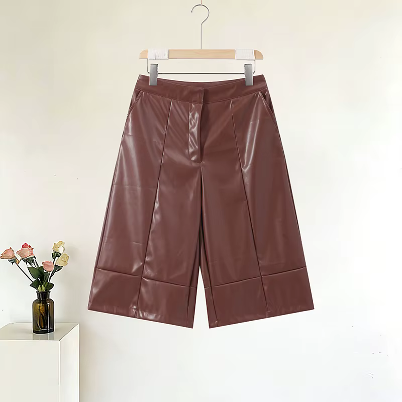 Ensemble jupe et veste bomber chic en similicuir pour femme, col montant, manches longues, jupe tail