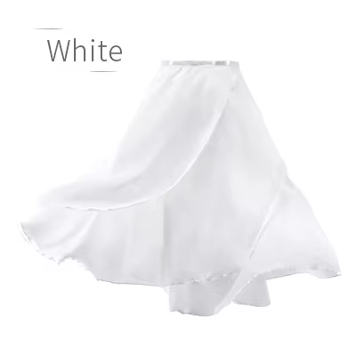 Jupe portefeuille de Ballet pour femmes adultes, jupe d'entraînement de danse en mousseline de soie