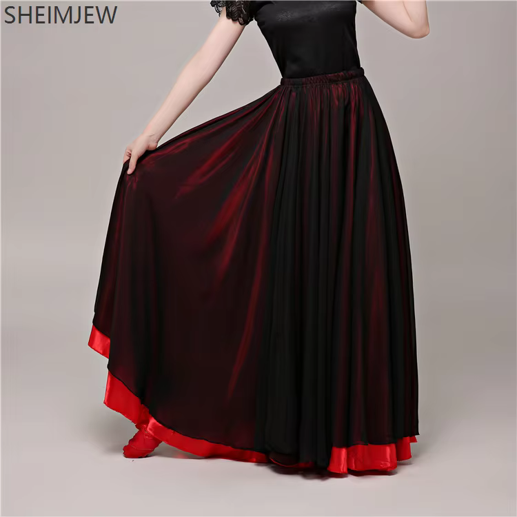 Jupe de danse Flamenco, jupe espagnole de corrida latine pour femmes adultes, Costume d'entraînement