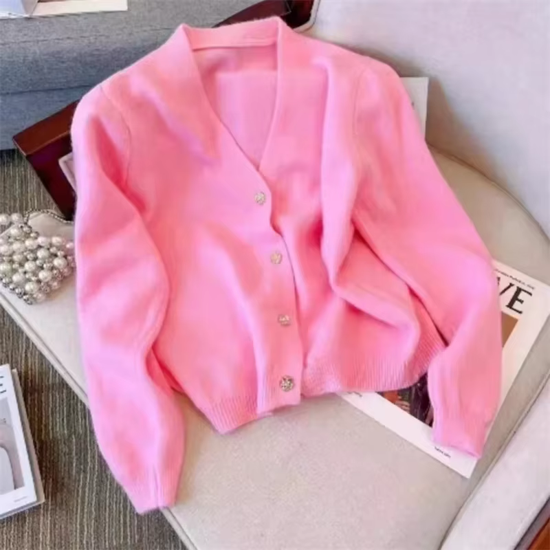 Veste en tricot à manches longues pour Femme coréenne, Cardigan court en tricot, vent paresseux, pri