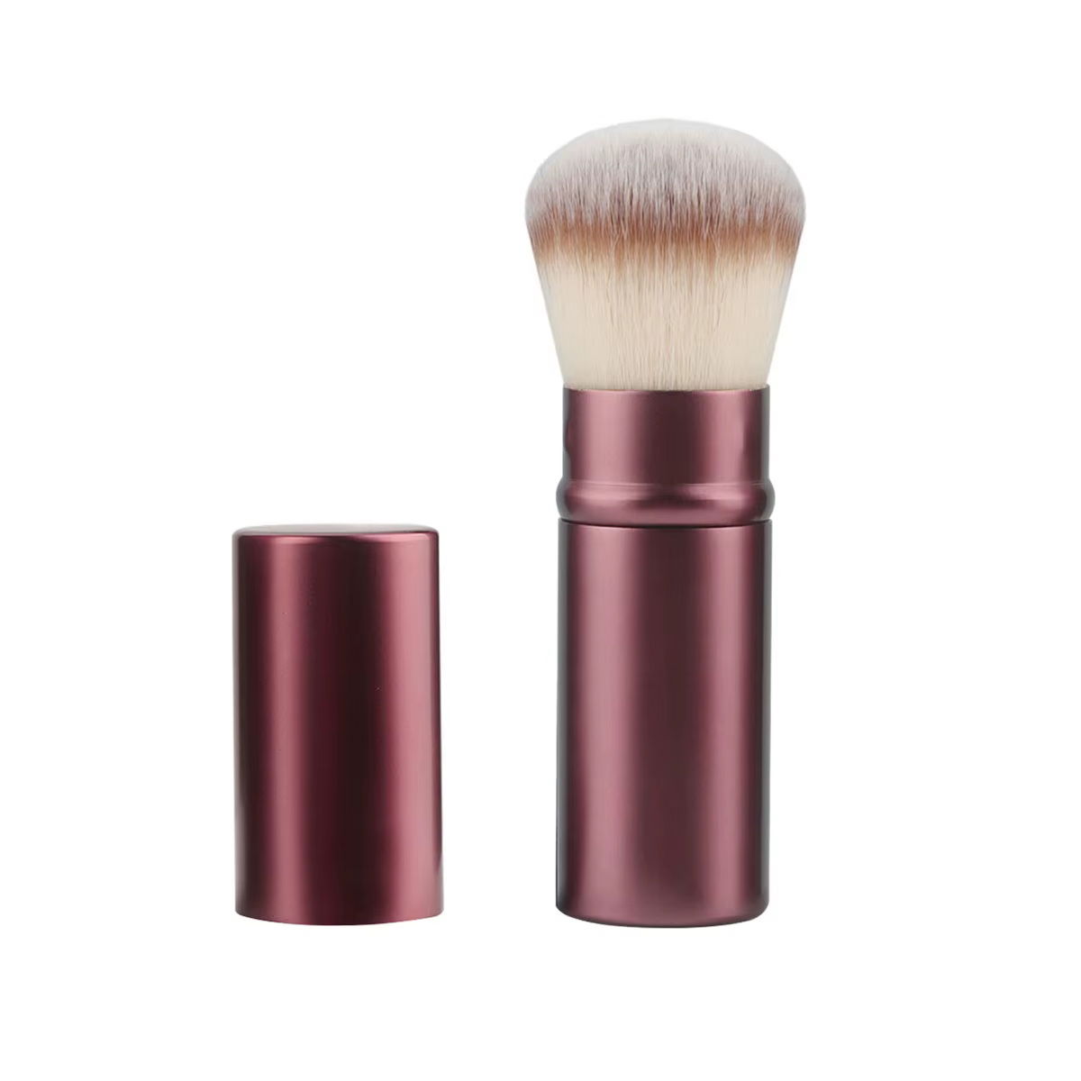 Brosse de maquillage rétractable, 1 pièce, pour poudre, fard à joues, Mini multifonction, Portable,