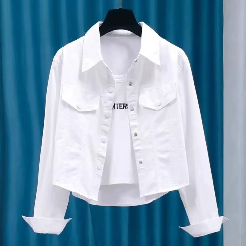 Femmes ample manches longues chemise hauts printemps automne femme mode loisirs chemises courtes cor