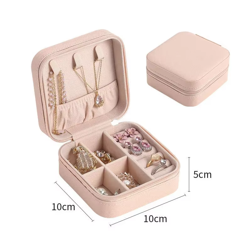 Boîte à bijoux Portable, organisateur de bijoux, présentoir à bijoux de voyage, boîtes de rangement