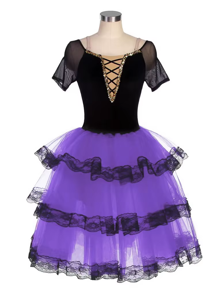 Robe de Ballet longue Tutu de Ballet professionnel pour filles et enfants, Costumes de ballerine rou