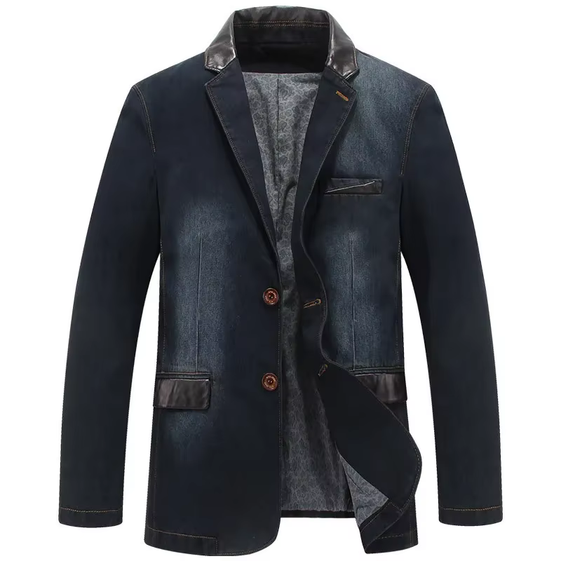 Veste en jean 2021 coton pour homme, manteau Long et décontracté, coupe-vent de haute qualité, à la