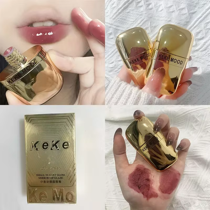 Gloss à lèvres mat longue tenue, rouge sang, effet miroir, non-transfert, maquillage cosmétique pour
