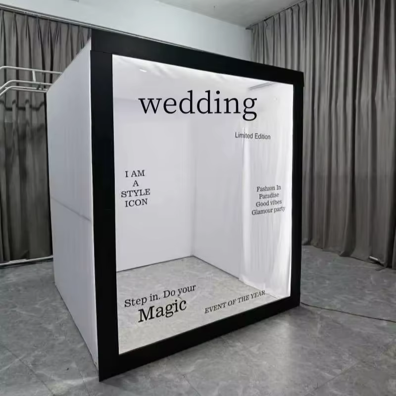 Accessoires de décoration de fond de photographie de mariage, stand photo de magazine en PVC, toile