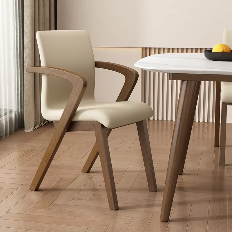 Accoudoir Chaises de salle à manger de luxe cuisine à la mode européenne Chaises de sol paresseux sa