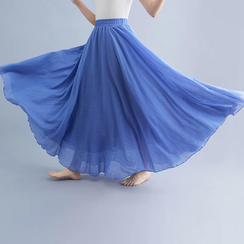 Jupe longue de plage en coton et lin pour femme, style Boho, vintage, décontractée, couleur unie, li