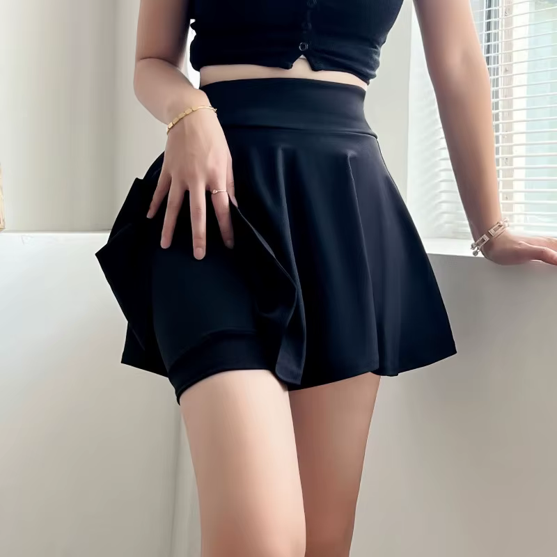Jupe basique pour femmes, short d'été, mode polyvalente, plissée, décontractée, Mini patineuse, gran