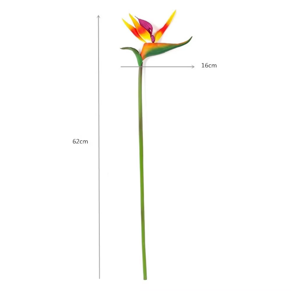 Fleurs artificielles Strelitzia à longue tige, effet réaliste, pour décoration, fleurs artificielles