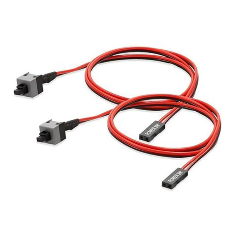 Câble d'alimentation pour commutateur d'ordinateur, bouton poussoir marche/arrêt, longueur de fil de
