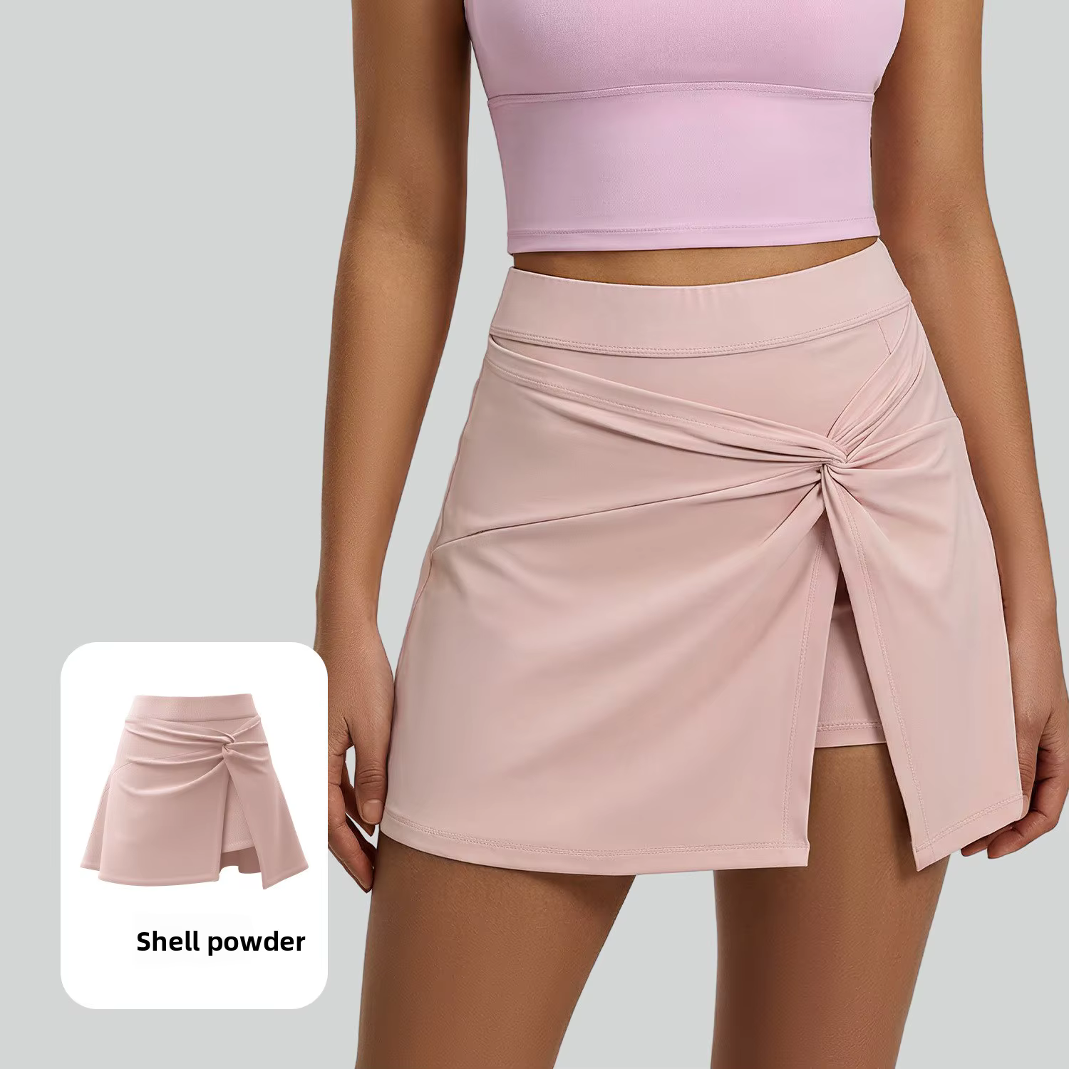 Jupe de sport pour femme, jupe de tennis taille haute avec nœud avant, fente discrète, jupe plissée 
