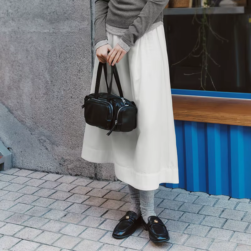 Jupe Semir Femme 2025 Nouvelle Collection Printemps Taille Élastique Couleur Unie Polyvalente Nouvel