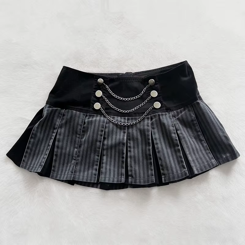 Jupe pour femmes, mode streetwear, motif à pois rose, style sport décontracté, vintage Y2K, Emo Girl
