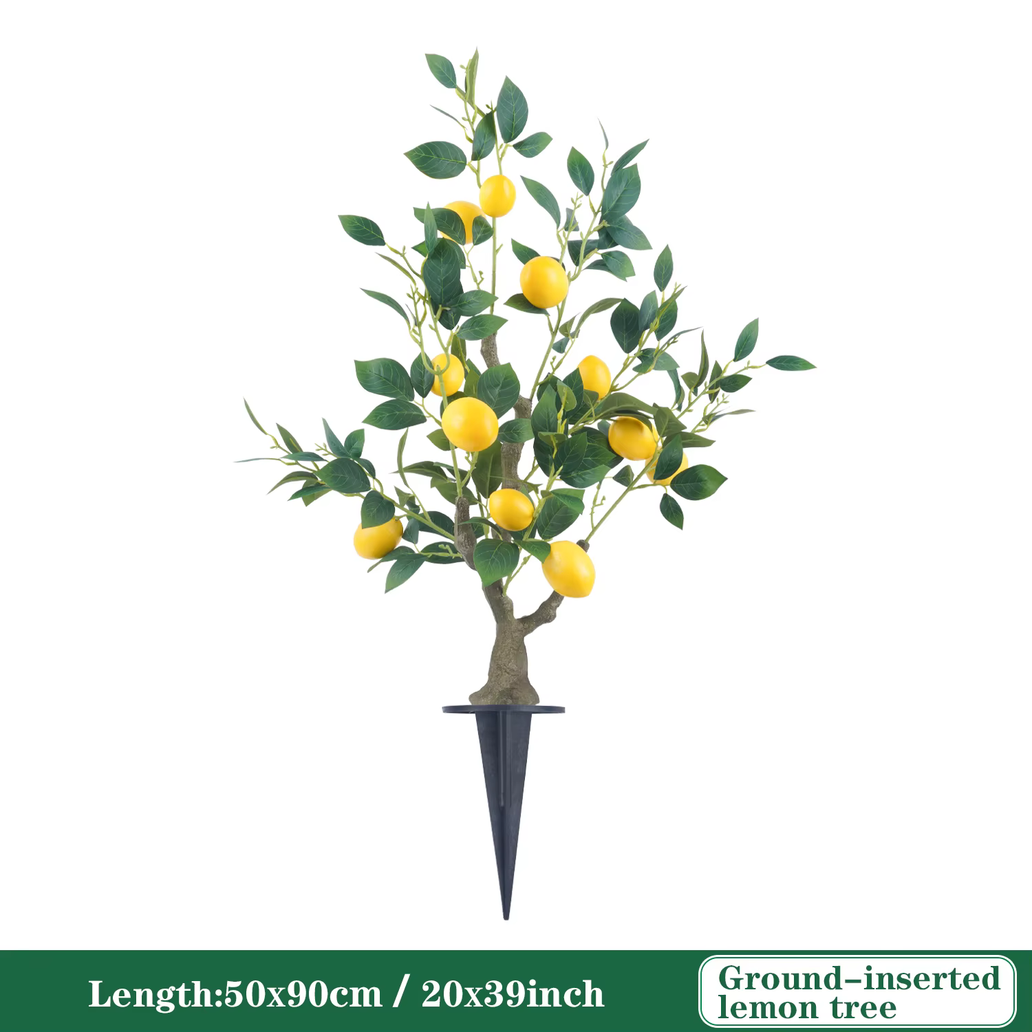 Uflower Arbre artificiel citronnier avec pot, grande plante artificielle pour la maison, le jardin,
