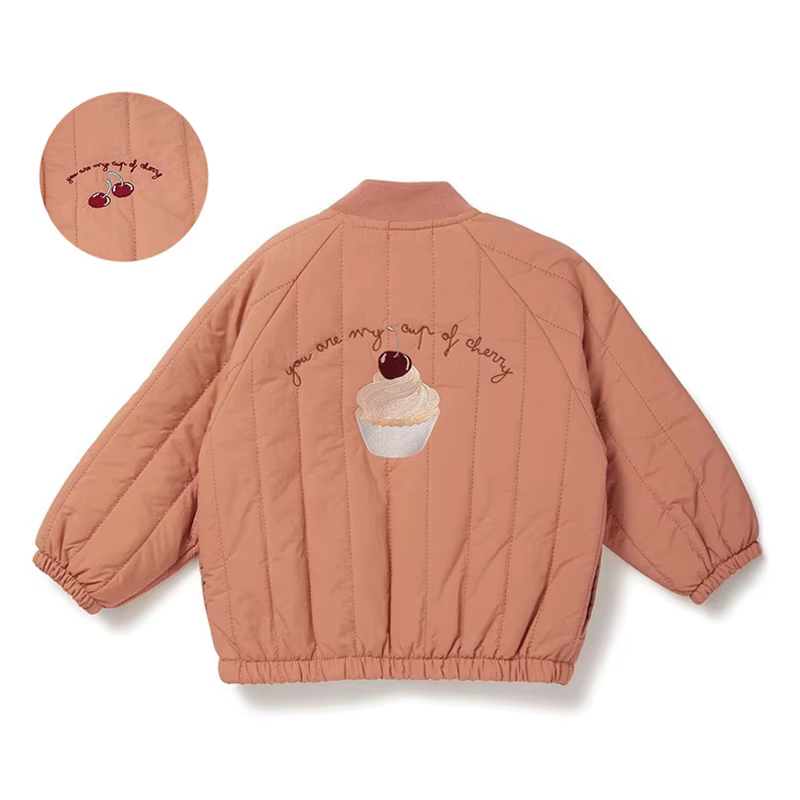 Vestes de printemps et d'automne pour bébés garçons et filles, manteaux en coton polaire brodé à man