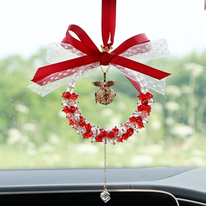 Pendentif de voiture en cristal Linglong pour aromathérapie, pour filles, sensation haut de gamme, p