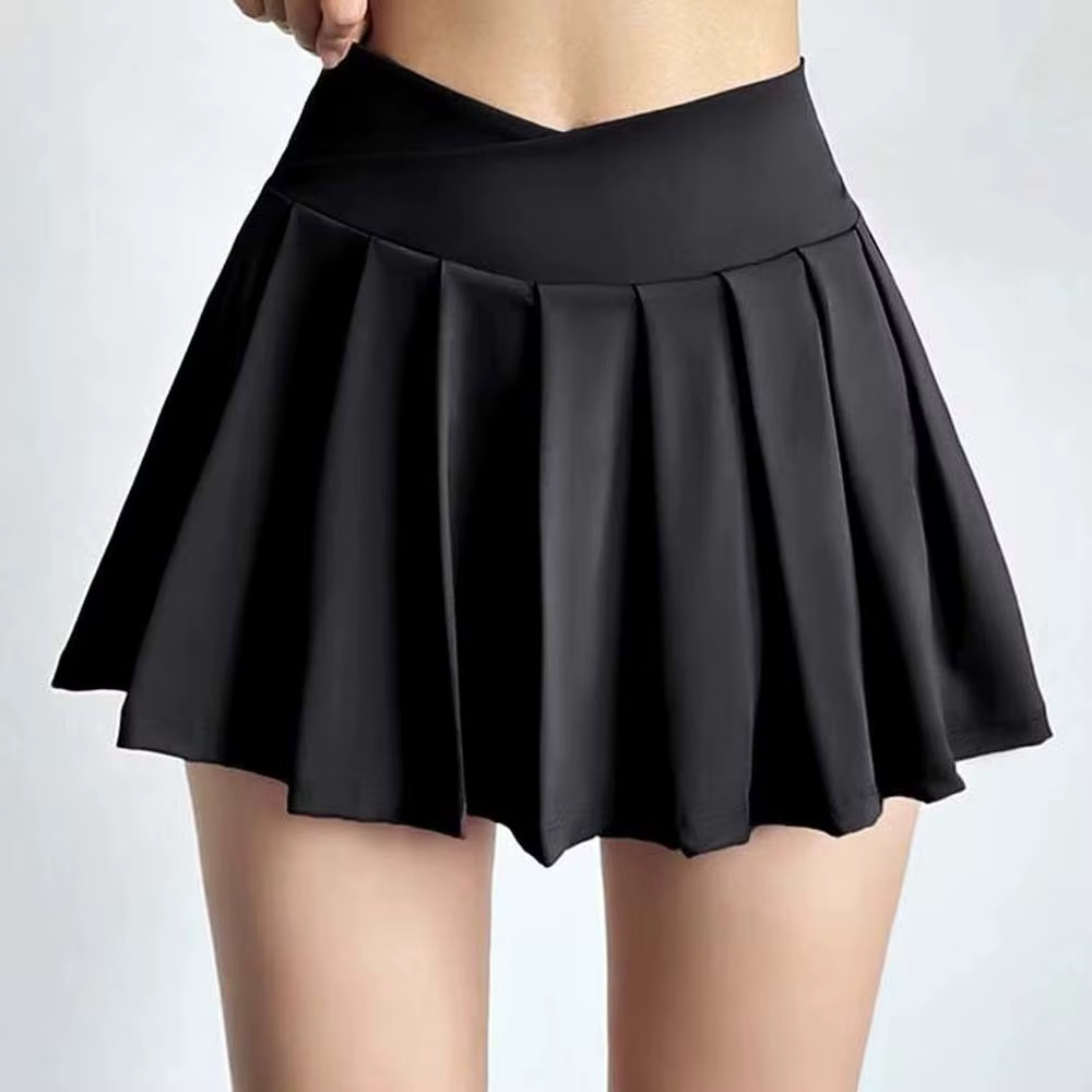 Jupe plissée taille haute combinée, vêtements de fitness, short de tennis respirant, Fillibeg, coule