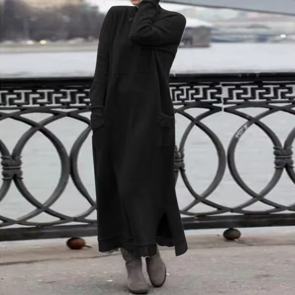 Vêtements pour femmes, nouveau Style d'automne, jupe longue en dentelle tricotée, ample, sweat-shirt