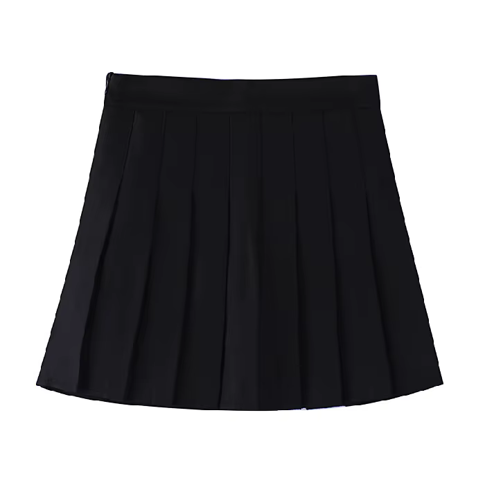 Jupe d'été Y2K Kpop pour femmes (avec pantalon de sécurité + fermeture éclair + bouton), jupes pliss