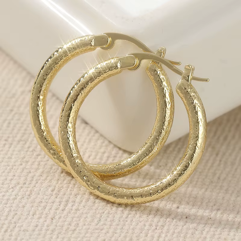 Boucles d'oreilles rondes rétro classiques dorées, bijoux pour femmes simples et élégants, adaptés à