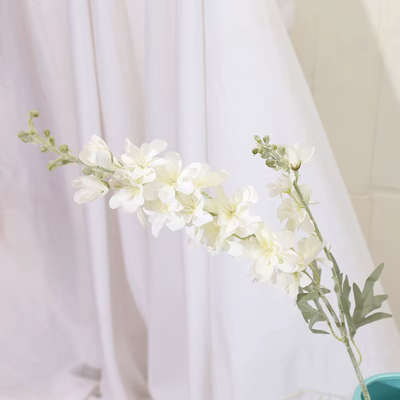 YeeNanee 6 pièces de fleurs artificielles Delphinium bleues à longue tige pour centres de table de m