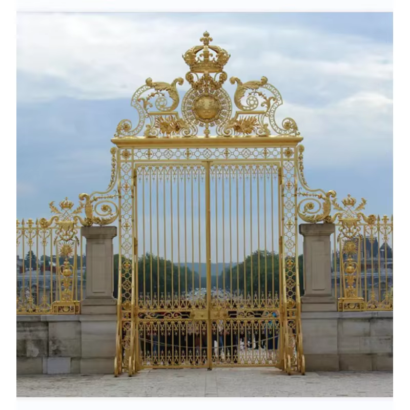 Porte en fer forgé de luxe supérieur/château de Villa Manor, personnalisation de conception de porte